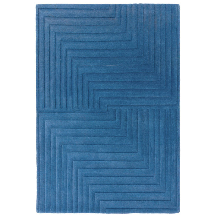 Rug Form geometric blue 120x170 cm