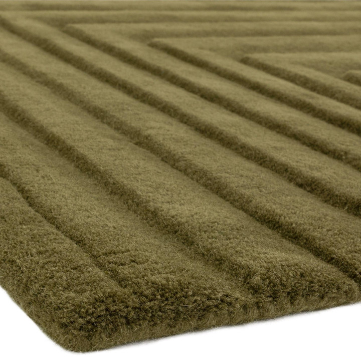 Tappeto Form geometrico verde oliva 120x170 cm