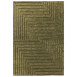 Tappeto Form geometrico verde oliva 200x290 cm
