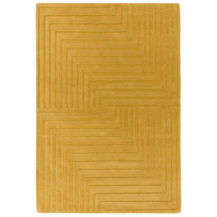 Tappeto Form geometrico giallo e oro 160x230 cm