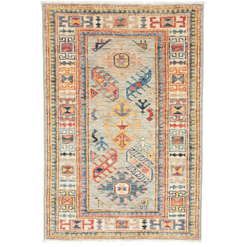 Kazak Fine 69x101 Cm Kazak Fine, Pakistan, Hand-carded Wool,
