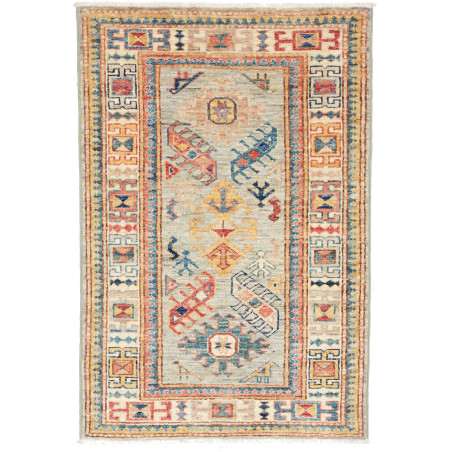 Kazak Fine 69x101 Cm Kazak Fine, Pakistan, Hand-carded Wool,