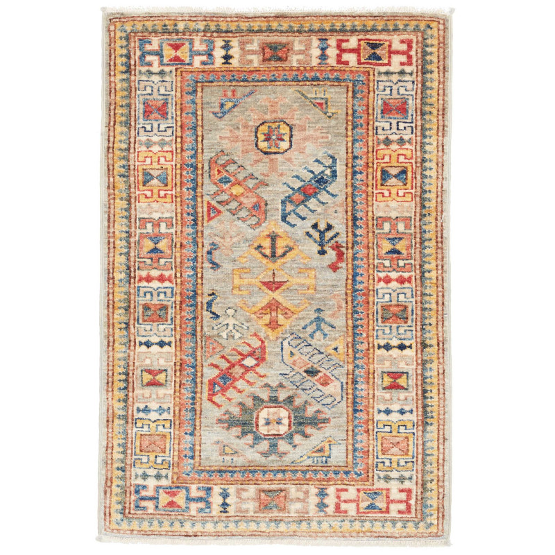 Kazak Fine 63x99 Cm Kazak Fine, Pakistan, Hand-carded Wool