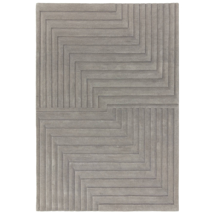 Tappeto Form geometrico grigio e argento 160x230