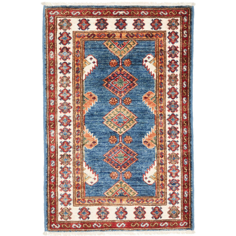 Kazak Fine 63x94 Cm Kazak Fine Pakistan Hand-carded Wool