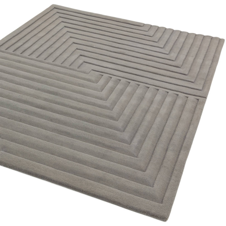 Tappeto Form geometrico grigio e argento 160x230