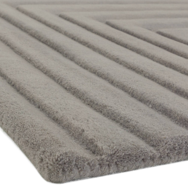 Tappeto Form geometrico grigio e argento 160x230